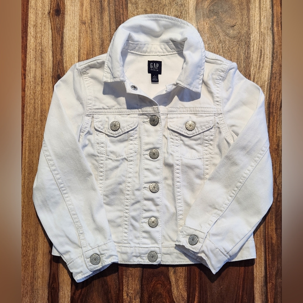 GAP Kids White Denim Jacket